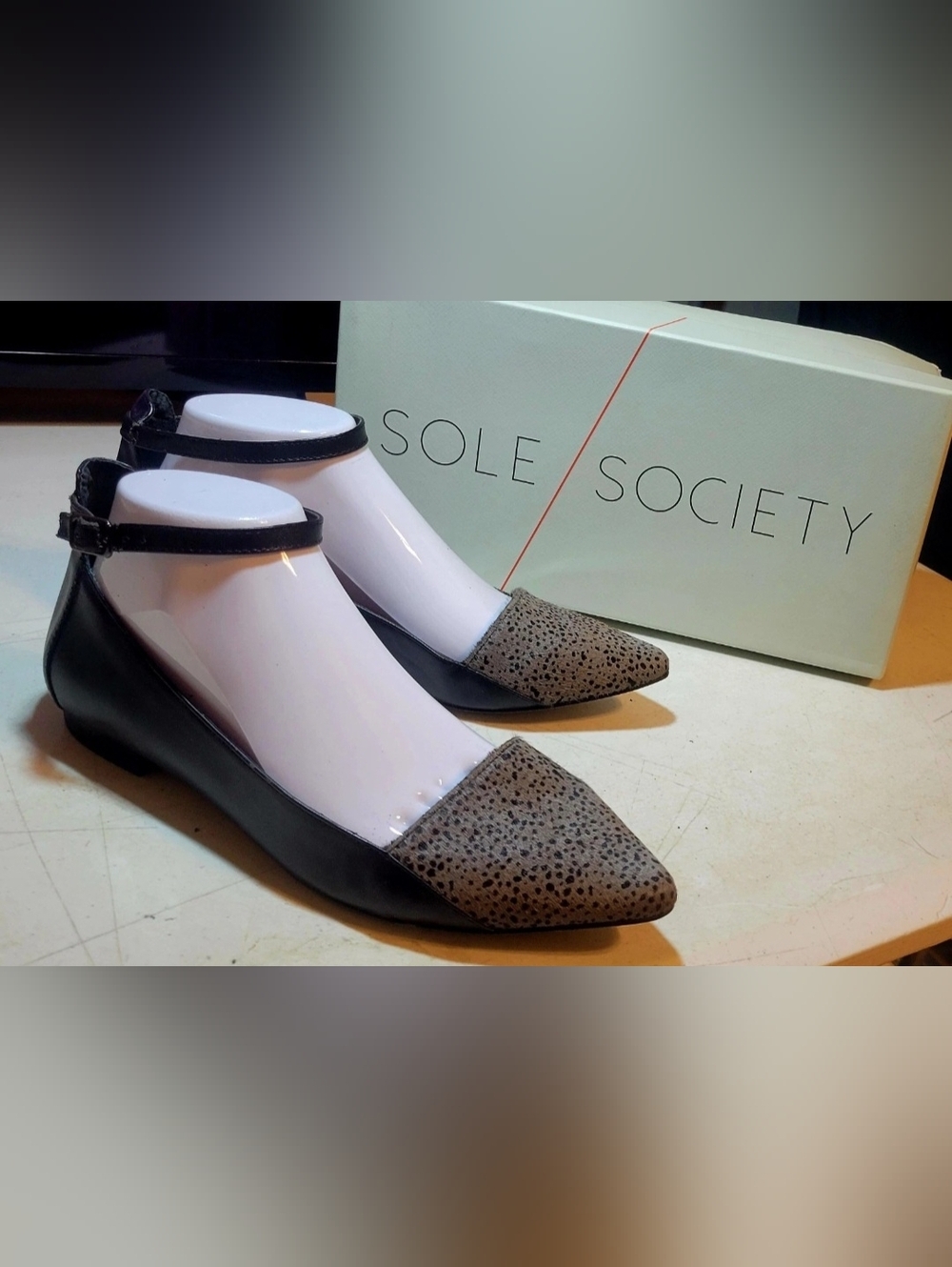 Womens Size 8.5M Sole Society | Leopard Print Style So-Caressa | Original Box